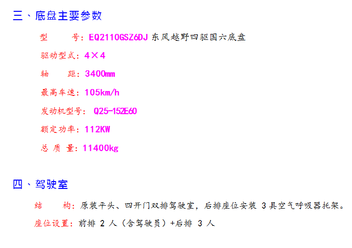 湖北江南東風(fēng)4驅(qū)森林消防車圖解